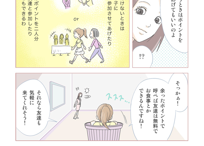 女性のためのレンタルオフィス一般会員ポイントの使い方